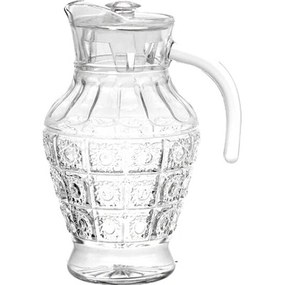 MAKRO Džbán sklenený 1,6L a plastový vrchnák, 9x24x18cm