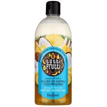 Farmona Tutti Frutti Pineapple & Coconut sprchový a koupelový gelový olej Pineapple Energy with Thousand Coco-Volts 500 ml