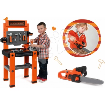 Smoby Black & Decker set pracovná dielňa s vŕtačkou a elektronická motorová píla