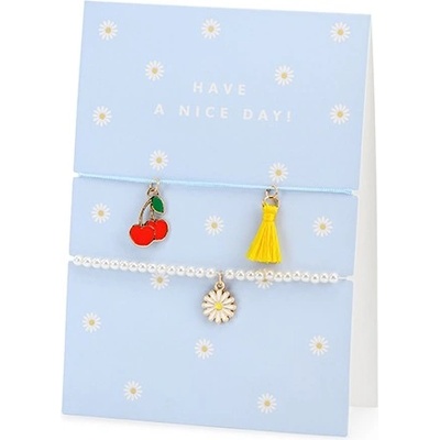 Party Deco Поздравителна Картичка на Маргаритки с две Гривни