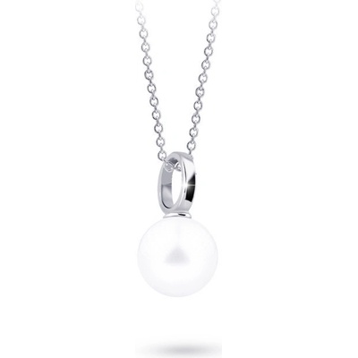 Cutie Jewellery Zlatý prívesok s perlou Z3025B Biela