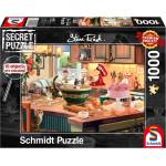 Schmidt Spiele Пъзел Schmidt от 1000 части - Пакости на масата (59919)