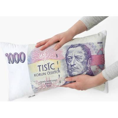 Škodák 3D vankúš bankovka 1000 Kč 50x30