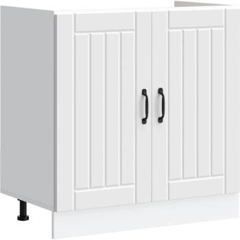 vidaXL Шкаф за мивка, Lucca, бял, инженерно дърво (853687)