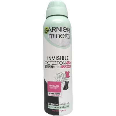 Garnier дезодорант дамски, Invisible, Blak & white, 150мл