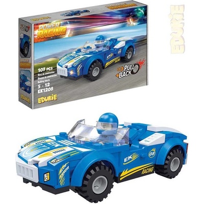 Edukie auto závodní modré na zpětný chod 107 ks – Hledejceny.cz