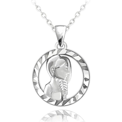 Minet Náhrdelník Zodiac panna JMAS9409SN45