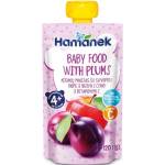 Hamanek пауч ябълка и сливи 4м+ -120 г