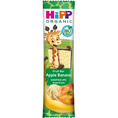 Hipp Био плодов бар Жираф Hipp - Ябълка, банан и овес, 23 g (31361)