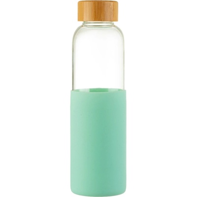 Sass & Belle Skleněná na vodu s bambusovým uzávěrem mátově zelená 550 ml