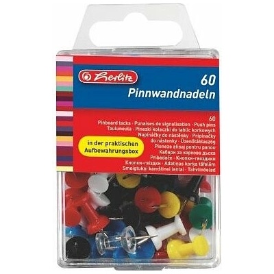 HERLITZ Připínáčky do nástěnky 60ks – Zboží Mobilmania