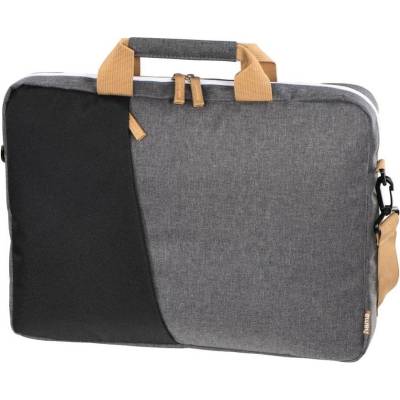 Florenz Laptop Bag 14.1 - елегантна чанта с дръжки и презрамка за MacBook Air 13, MacBook Pro 13, MacBook Pro 14 и лаптопи до 14 инча (черен-сив)