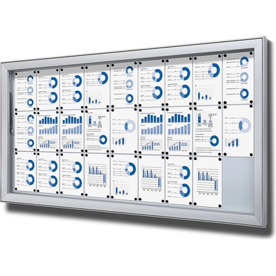 Jansen Display Exteriérová vitrína 27 x A4 2115 x 1054 mm