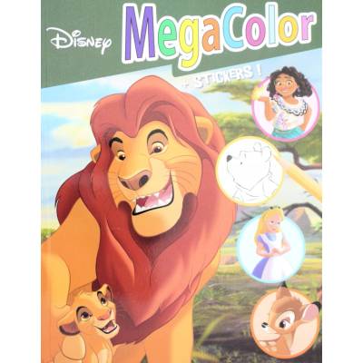 Omaľovánka Disney 128 strán XL nálepky Megacolor