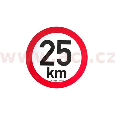 omezení rychlosti 25 km retroreflexní průměr 200 mm (na přívěsy) 9908000