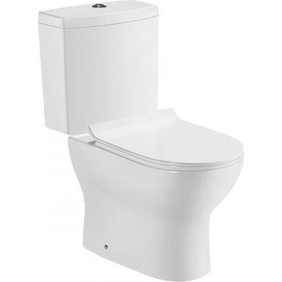 Inter Ceramic Моноблок ICC 7970GEB SLIM SEAT, ултра тънка седалка и капак с плавно затваряне, порцелан, бял, 79x70x38см (7970GEB SLIM SEAT)