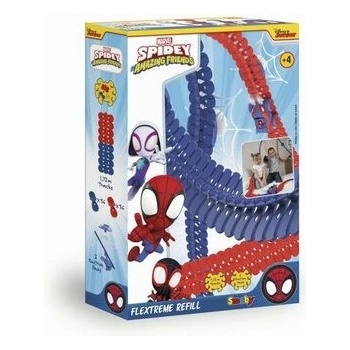 Flextrem Náhradní díly k flexibilní autodráze Spidey Marvel Refill Smoby 72 dílů 1,72 metrů od 4 let