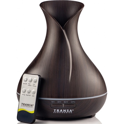 Transa Electronics Difuzér Vonná Aromaterapie Dálkové ovládání Časovač LED 300 ml hnědý
