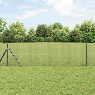 vidaXL Svařovaný drátěný plot 10000 x 80 cm Šedá