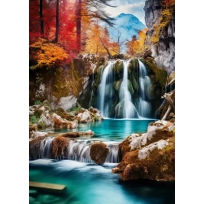Norimpex - Puzzle Diamant painting: Waterfall in the mountains 30x40cm - 1 - 39 piese