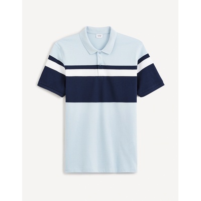Celio Polo tričko Bebar piké Modrá