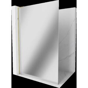 Mexen Kioto L стена за душ Walk-in 120 x 200 см, огледало, злато - 800-120-103-50-50 (800-120-103-50-50)