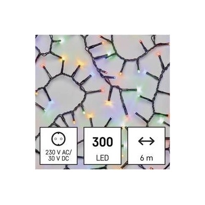 Emos D4BM04 300 LED řetěz ježek 6 m venkovní i vnitřní multicolor časovač