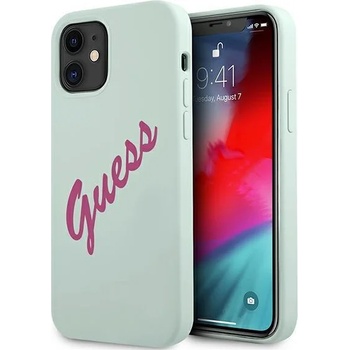 GUESS Калъф Guess Vintage Fuchsia Script за Apple iPhone 12 mini, Turquoise (GUE001102)