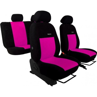 Autopoťah Pok-ter Elegance ružovo-čierne velour-velour