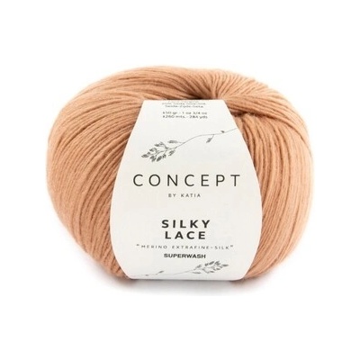 SILKY LACE Katia Farby SILKY LACE: 180 pastelová oranžová