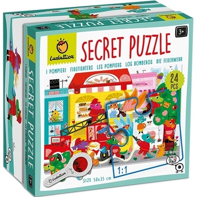 Ludattica SECRET s TAJEMSTVÍM HASIČI 24 dílků