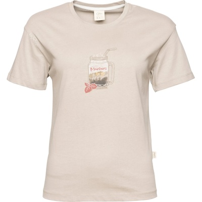 Chillaz Дамска тениска Chillaz Women's Leoben Mountains to Go T-shirt - Beige - размер 36 (EU) (916-5067-0113)