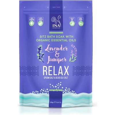 InaEssentials Relax koupelová sůl Levandule & Jalovec 300 g