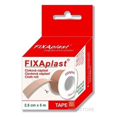 ALFA VITA, s.r.o. FIXAplast Cievková náplasť 2,5cm x 5m textilná 1 ks