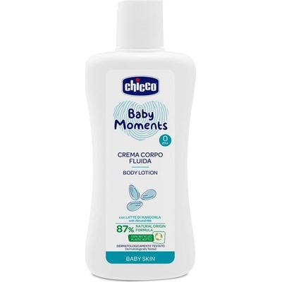 CHICCO mlieko telové Baby Moments 87 % prírodných zložiek 200 ml