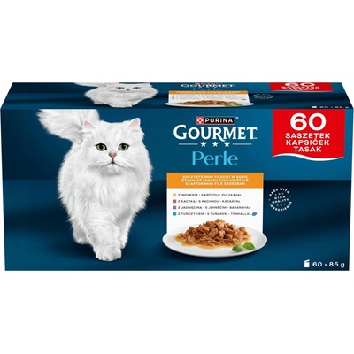 Gourmet Perle krmivo mini filetky v omáčce 5,1 kg 60 x 85 g