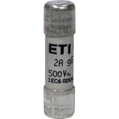 CH10 gG 2A/500V Válcová pojistková vložka, velikost CH10, charakteristika gG, In = 2A, Icn = 120kA, Un = 500V AC, Pd=0,5W – Hledejceny.cz