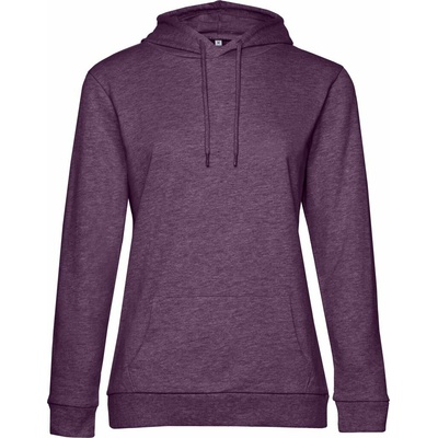 B & C dámská mikina s kapucí WW04W Heather Purple
