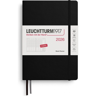 Leuchtturm1917 A5 Týdenní 2026 černý