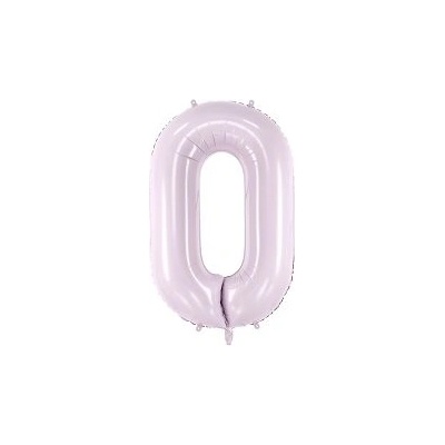PartyDeco Fóliový balón narodeninové číslo 0 svetlofialový 72 cm