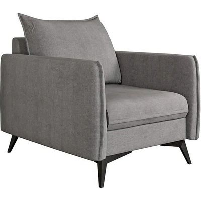 Ropez Сиво кресло Juli Bis - Ropez (Juli Bis Fotel tk. Enjoy New 21 nogi metalowe czarne)