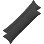 vidaXL Калъфка за възглавница 2 pcs HEERLEN Тъмносиво 40 x 145 см (908914)