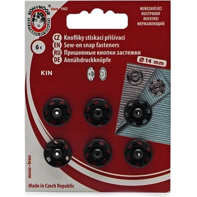 KIN Knoflíky stiskací patentky Ms průměr 14mm (vel. 5)