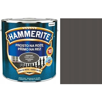 Hammerite Prosto Na Rdzę barva na kov pískově tmavě šedá 2,5L
