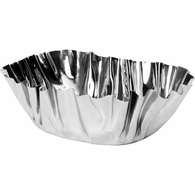 Ferm Living Dekorativní mísa Tydra Mirror Polished kov stříbrná 29 cm