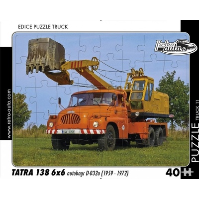 RETRO-AUTA TRUCK č.11 Tatra 138 6x6 autobagr D-032a 1959-1972 40 dílků