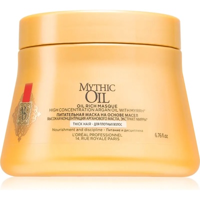 L'Oréal Mythic Oil подхранваща маска за гъста и непокорна коса без парабени 200ml