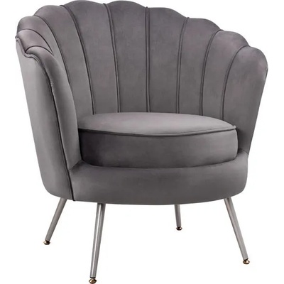 Bogdan Furniture Кресло Мебели Богдан модел Shell silver velvet