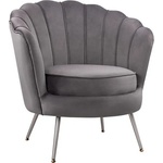 Bogdan Furniture Кресло Мебели Богдан модел Shell silver velvet