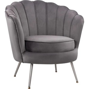Bogdan Furniture Кресло Мебели Богдан модел Shell silver velvet
